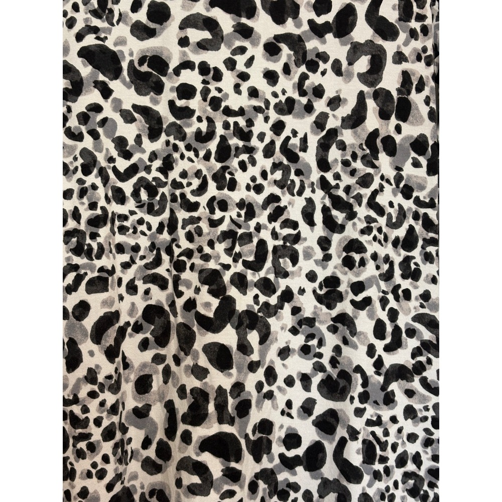 Tommy Bahama Dress, Gray Black Leopard Print 3/4 Sleeve Shift Dress - Picture 4 of 10